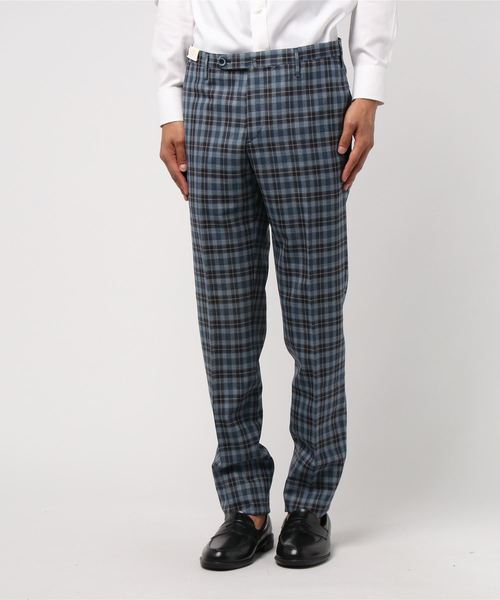 GTA（ジーティーアー）の「GTA: ウール チェックパンツ（スラックス・メンズ・ネイビー/グレー・44/46/48/50）」の2枚目の写真
