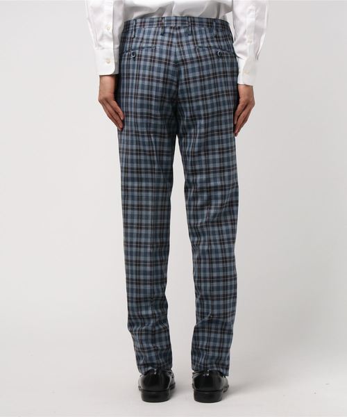 GTA（ジーティーアー）の「GTA: ウール チェックパンツ（スラックス・メンズ・ネイビー/グレー・44/46/48/50）」の4枚目の写真