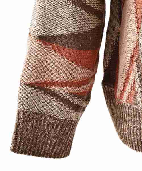 MinoriTY（マイノリティ）の「レトロダイヤ柄クルーニット（ニット/セーター・メンズ・杢グレー/ブラウン/グリーン/ネイビー・M/L）」の15枚目の写真