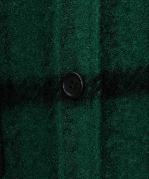 H　BEAUTY&YOUTH UNITED ARROWS（エイチビューティーアンドユースユナイテッドアローズ）の「＜H＞WOOLEN CHECK CPO SHIRT/シャツ（シャツ/ブラウス・メンズ・ダークグリーン/ベージュ/ロイヤルブルー・LARGE/MEDIUM/SMALL）」の7枚目の写真