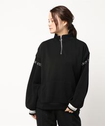 WEGO | WEGO/スリーブロゴハーフZIPプルオーバー(スウェット)