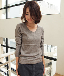 BEAUTY&YOUTH UNITED ARROWS | BYTF キリカエラメ ラウンドネックプルオーバー(ニット/セーター)