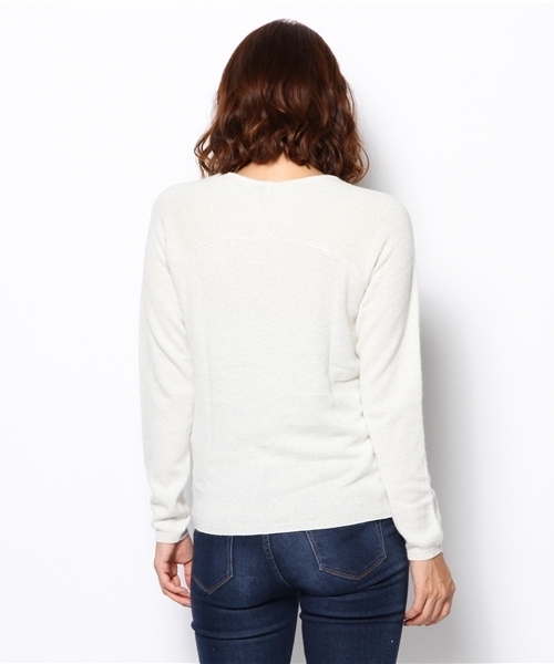 BEAUTY&YOUTH UNITED ARROWS（ビューティーアンドユースユナイテッドアローズ）の「BYTF キリカエラメ ラウンドネックプルオーバー ◆（ニット/セーター・レディース・ホワイト/ライトグレー/モカ/ライトピンク・フリー）」の7枚目の写真