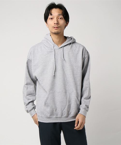 GILDAN（ギルダン）の「GILDAN/ギルダン　PULLOVER PARKER（パーカー・メンズ・ライトグレー/ライトブルー/ブラック/ネイビー/グレー/レッド/ゴールド/オレンジ系その他/ライトピンク/ワイン/ホワイト・SMALL/MEDIUM/LARGE/X-LARGE）」の4枚目の写真