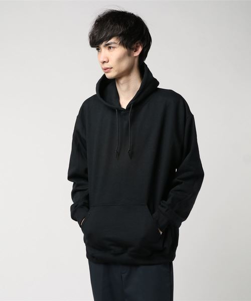 GILDAN（ギルダン）の「GILDAN/ギルダン　PULLOVER PARKER（パーカー・メンズ・ライトグレー/ライトブルー/ブラック/ネイビー/グレー/レッド/ゴールド/オレンジ系その他/ライトピンク/ワイン/ホワイト・SMALL/MEDIUM/LARGE/X-LARGE）」の3枚目の写真