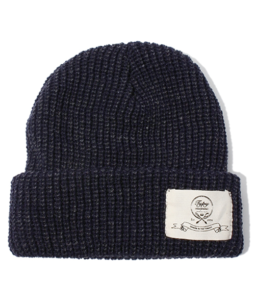 CIAOPANIC TYPY（チャオパニックティピー）の「リブニットワッチキャップ（ニットキャップ/ビーニー・キッズ・グレー/ブラウン/ダークブルー/ブルー/ネイビー/パープル/マスタード/ワインレッド・FREE）」の4枚目の写真