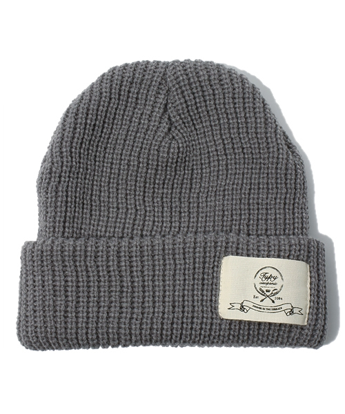 CIAOPANIC TYPY（チャオパニックティピー）の「リブニットワッチキャップ（ニットキャップ/ビーニー・キッズ・グレー/ブラウン/ダークブルー/ブルー/ネイビー/パープル/マスタード/ワインレッド・FREE）」の2枚目の写真