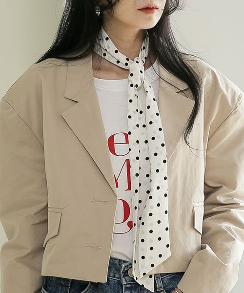 UNE MANSION（ユヌマンション）の「ドット柄ネクタイスカーフ 