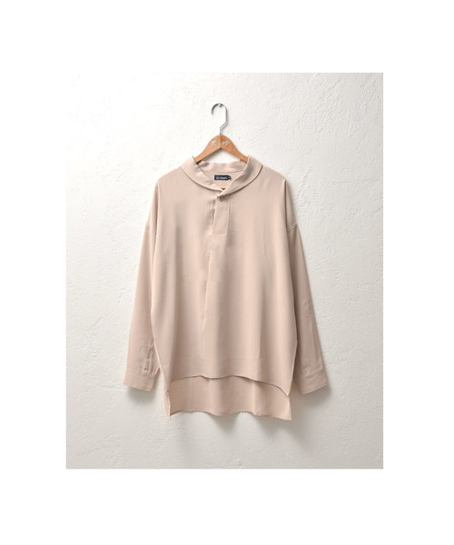 MinoriTY（マイノリティ）の「ショールカラープルオーバーシャツ ビッグシルエット（シャツ/ブラウス・メンズ・ネイビー/グレー/ベージュ・M/L）」の10枚目の写真