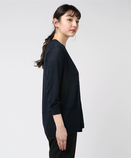 DECOY SINCE 1981（デコイシンスイチキュウハチイチ）の「◇カタログ掲載◇裾透かし編みカーディガン（カーディガン/ボレロ・レディース・ネイビー/グレー/ライトグリーン/アイボリー・LL/L size/M size）」の5枚目の写真