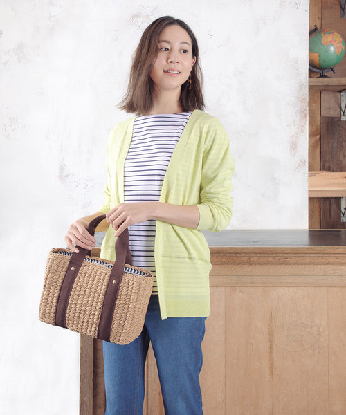 DECOY SINCE 1981（デコイシンスイチキュウハチイチ）の「◇カタログ掲載◇裾透かし編みカーディガン（カーディガン/ボレロ・レディース・ネイビー/グレー/ライトグリーン/アイボリー・LL/L size/M size）」の4枚目の写真