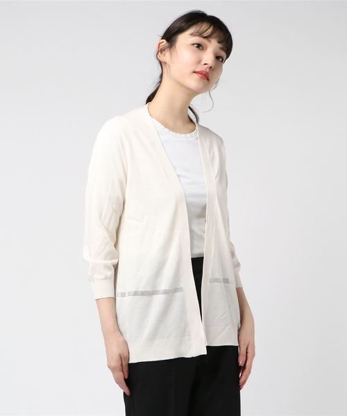 DECOY SINCE 1981（デコイシンスイチキュウハチイチ）の「◇カタログ掲載◇裾透かし編みカーディガン（カーディガン/ボレロ・レディース・ネイビー/グレー/ライトグリーン/アイボリー・LL/L size/M size）」の18枚目の写真