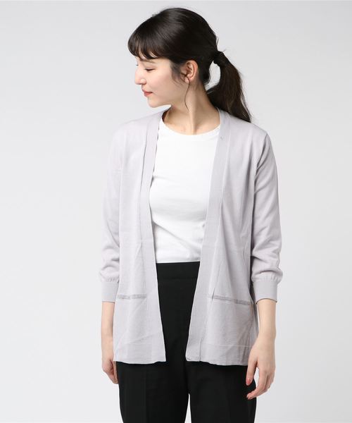 DECOY SINCE 1981（デコイシンスイチキュウハチイチ）の「◇カタログ掲載◇裾透かし編みカーディガン（カーディガン/ボレロ・レディース・ネイビー/グレー/ライトグリーン/アイボリー・LL/L size/M size）」の17枚目の写真