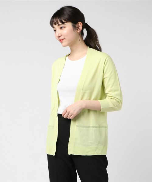 DECOY SINCE 1981（デコイシンスイチキュウハチイチ）の「◇カタログ掲載◇裾透かし編みカーディガン（カーディガン/ボレロ・レディース・ネイビー/グレー/ライトグリーン/アイボリー・LL/L size/M size）」の16枚目の写真