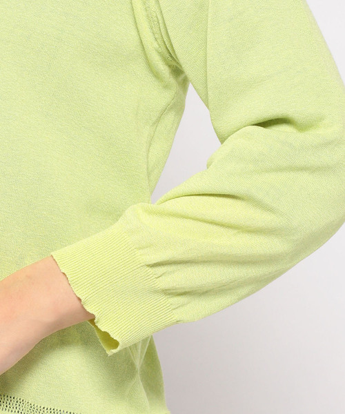 DECOY SINCE 1981（デコイシンスイチキュウハチイチ）の「◇カタログ掲載◇裾透かし編みカーディガン（カーディガン/ボレロ・レディース・ネイビー/グレー/ライトグリーン/アイボリー・LL/L size/M size）」の11枚目の写真