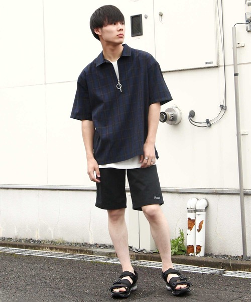 ZIP FIVE(ジップファイブ)の「【ZIP FIVE】【クールドライタッチ素材】 リネンハーフジップ半袖シャツ(Tシャツ/カットソー・メンズ・ホワイト/ブラック/ベージュ/ネイビー/カーキ/サックスブルー/ブラック系その他/ベージュ系その他/ブルー系その他/ブルー系その他2・MEDIUM/LARGE/X-LARGE)」の13枚目の写真