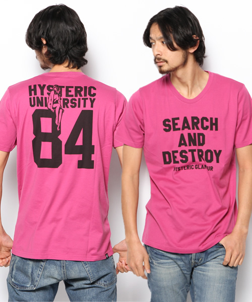 ヒステリックグラマー センターヒスガールプリントTシャツ 赤 S