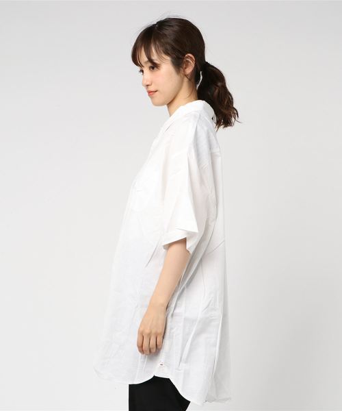 ARCHIVER（アーカイバ）の「【Ir】BIG綿麻ストレッチシャツ（シャツ/ブラウス・メンズ・ホワイト/ネイビー/ピンク/ブラック系その他・XXX-LARGE/XXXXX-LARGE/XXXX-LARGE/LARGE/MEDIUM）」の6枚目の写真