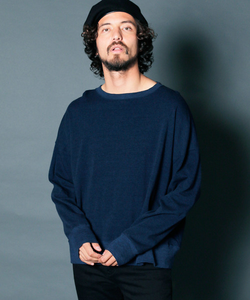 Magine(マージン)の「【Magine】MARBLE VINTAGE PILE BIG SILHOUETTE P/O L/S:マーブルヴィンテージ パイル ビッグシルエット プルオーバー ロングスリーブ(Tシャツ/カットソー・メンズ・ホワイト/グレー/ブラック/ネイビー・48/46/44)」の4枚目の写真
