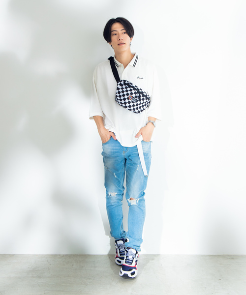 newhattan(ニューハッタン)の「∴WEGO/NEWHATTAN別注ウエストバッグ(ボディバッグ/ウエストポーチ・メンズ・ブラック/パープル/その他1・FREE)」の11枚目の写真