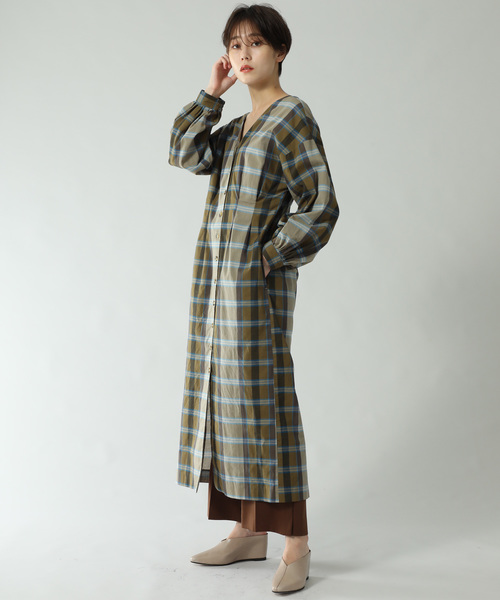 セール チェックボタン付きワンピース ワンピース Rose Bud ローズバッド のファッション通販 Zozotown