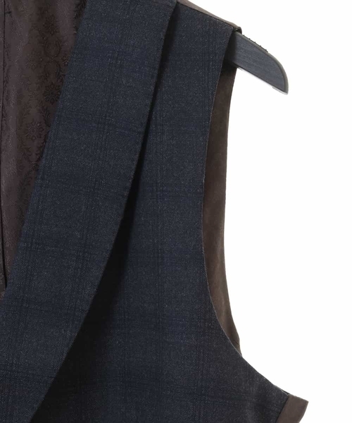 MICHEL KLEIN HOMME   （ミッシェルクランオム）の「ジレ（ビエラーノチェック）（その他アウター・メンズ・ネイビー/チャコールグレー・51/46/48）」の5枚目の写真