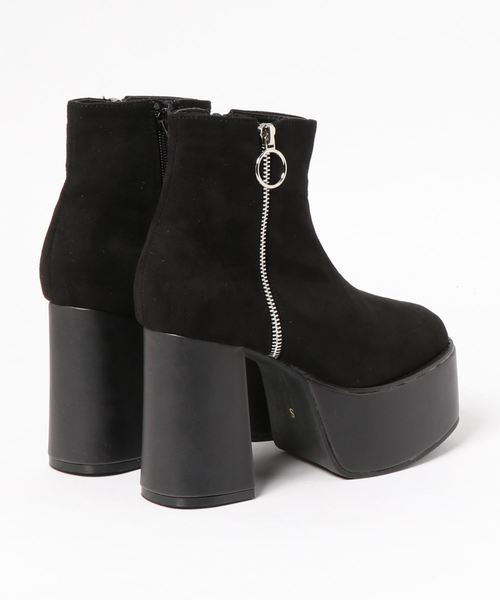 SUNNY ROOM（サニールーム）の「【厚底】サイドジップショートブーツ　276（ブーツ・レディース・ブラック/ブラック系その他/ブラック系その他2・LL/S/M/L）」の4枚目の写真