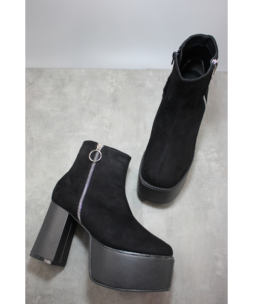 SUNNY ROOM（サニールーム）の「【厚底】サイドジップショートブーツ　276（ブーツ・レディース・ブラック/ブラック系その他/ブラック系その他2・LL/S/M/L）」の3枚目の写真