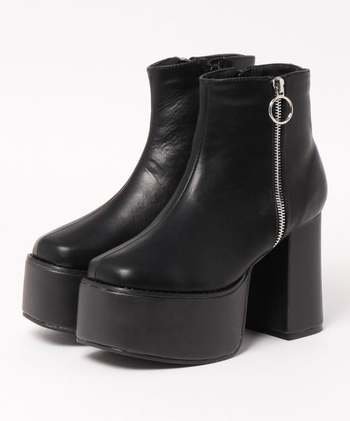 SUNNY ROOM（サニールーム）の「【厚底】サイドジップショートブーツ　276（ブーツ・レディース・ブラック/ブラック系その他/ブラック系その他2・LL/S/M/L）」の6枚目の写真