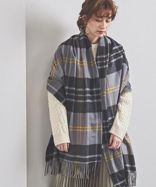 Johnstons of Elgin（ジョンストンズオブエルガン）の「＜JOHNSTONS（ジョンストンズ）＞カシミヤ M/V ストール（ストール/ショール・レディース・オレンジ/コバルトブルー/ブラック/グレー/ネイビー・FREE）」の14枚目の写真