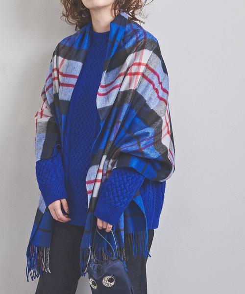 Johnstons of Elgin（ジョンストンズオブエルガン）の「＜JOHNSTONS（ジョンストンズ）＞カシミヤ M/V ストール（ストール/ショール・レディース・オレンジ/コバルトブルー/ブラック/グレー/ネイビー・FREE）」の16枚目の写真