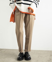 【7サイズ/8色展開】楽ちんなのにきれい魅せ!美脚タックテーパードパンツ
