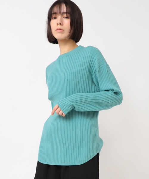 RNA-N（アールエヌエーエヌ）の「K2487 ワイドリブプルオーバー（ニット/セーター・レディース・ライトグレー/キャメル/ミント・MEDIUM）」の20枚目の写真