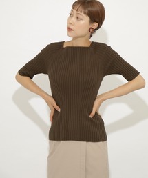 SENSE OF PLACE by URBAN RESEARCH | オーガニックコットンスクエアネックセーター(ニット/セーター)