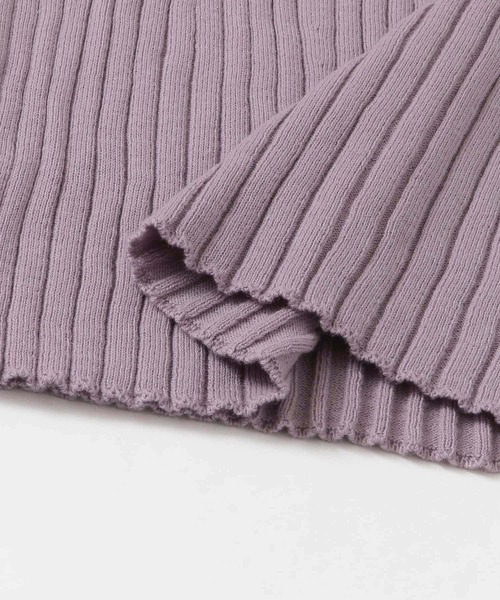 SENSE OF PLACE by URBAN RESEARCH（センスオブプレイスバイアーバンリサーチ）の「オーガニックコットンスクエアネックセーター（ニット/セーター・レディース・ブラウン/アイボリー/ラベンダー/ライトカーキ/ブラック・FREE）」の18枚目の写真