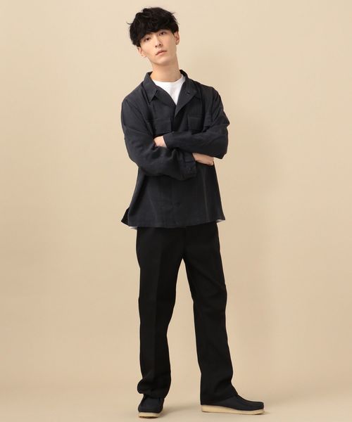 SHIPS(シップス)の「SU: テンセル ARMY ミリタリー シャツ ジャケット(シャツ/ブラウス・メンズ・ブラック/オリーブ/ネイビー・SMALL/MEDIUM/LARGE)」の7枚目の写真