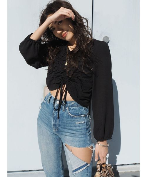 EVRIS（エヴリス）の「カットアウトデニムパンツ（デニムパンツ・レディース・ライトブルー/インディゴブルー・SMALL/MEDIUM）」の22枚目の写真