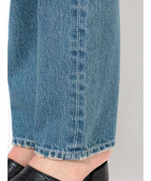 EVRIS（エヴリス）の「カットアウトデニムパンツ（デニムパンツ・レディース・ライトブルー/インディゴブルー・SMALL/MEDIUM）」の7枚目の写真