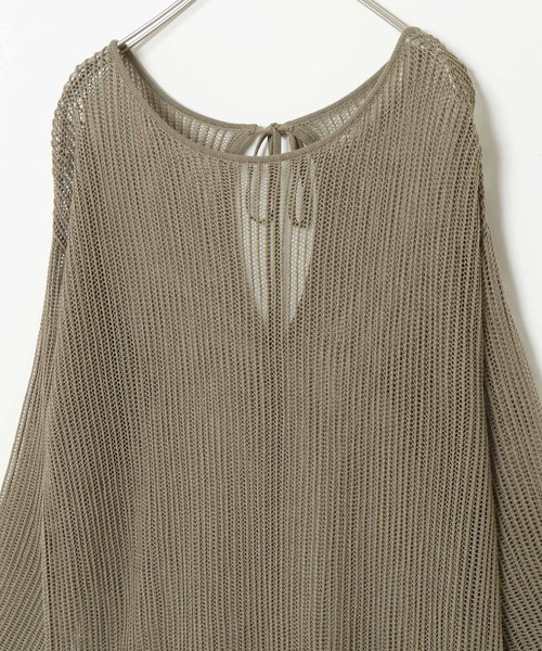 notch.（ノッチ）の「透かし編みニットワンピース（ワンピース・レディース・グリーン/オフホワイト/ブラック・M）」の10枚目の写真