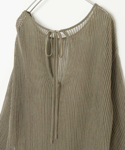 notch.（ノッチ）の「透かし編みニットワンピース（ワンピース・レディース・グリーン/オフホワイト/ブラック・M）」の11枚目の写真