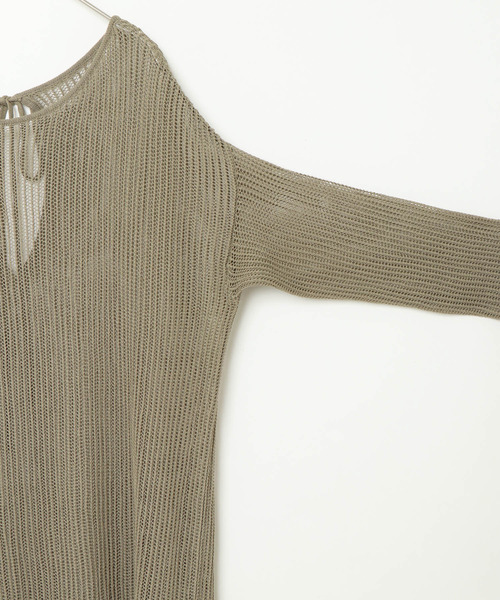notch.（ノッチ）の「透かし編みニットワンピース（ワンピース・レディース・グリーン/オフホワイト/ブラック・M）」の12枚目の写真