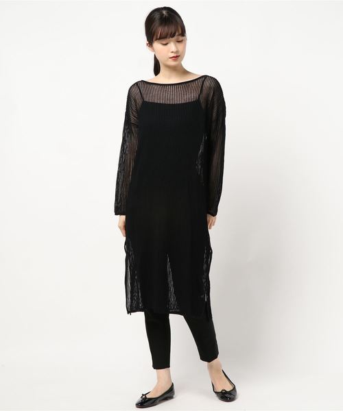 notch.（ノッチ）の「透かし編みニットワンピース（ワンピース・レディース・グリーン/オフホワイト/ブラック・M）」の17枚目の写真