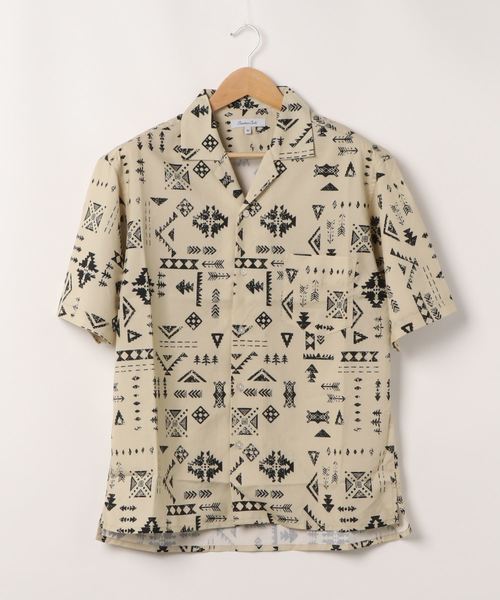 STYLEBLOCK（スタイルブロック）の「総柄プリントオープンカラーシャツ（シャツ/ブラウス・メンズ・ホワイト/ブラック/ホワイト系その他/ブラック系その他/グレー/レッド/ブラック系その他2/ホワイト系その他2/ブラック系その他3/ホワイト系その他3/ブルー/ブラック系その他4・M/L/LL）」の10枚目の写真