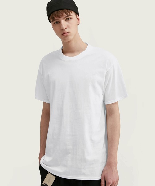INFLATION(インフレーション)の「INFLATION(インフレーション)オーバーサイズクルーネックTシャツ(Tシャツ/カットソー・メンズ・ホワイト/ブラック/ネイビー/グレー/サックスブルー/イエロー/オレンジ/ブルー/グリーン/ワインレッド・S/M/L/XL)」の1枚目の写真