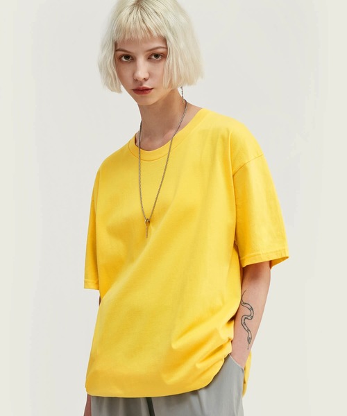 INFLATION(インフレーション)の「INFLATION(インフレーション)オーバーサイズクルーネックTシャツ(Tシャツ/カットソー・メンズ・ホワイト/ブラック/ネイビー/グレー/サックスブルー/イエロー/オレンジ/ブルー/グリーン/ワインレッド・S/M/L/XL)」の8枚目の写真