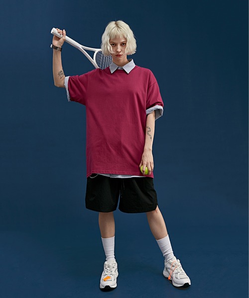 INFLATION(インフレーション)の「INFLATION(インフレーション)オーバーサイズクルーネックTシャツ(Tシャツ/カットソー・メンズ・ホワイト/ブラック/ネイビー/グレー/サックスブルー/イエロー/オレンジ/ブルー/グリーン/ワインレッド・S/M/L/XL)」の16枚目の写真