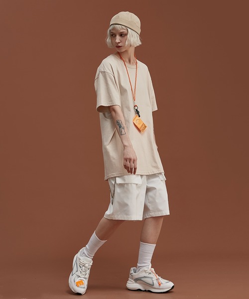 INFLATION(インフレーション)の「INFLATION(インフレーション)オーバーサイズクルーネックTシャツ(Tシャツ/カットソー・メンズ・ホワイト/ブラック/ネイビー/グレー/サックスブルー/イエロー/オレンジ/ブルー/グリーン/ワインレッド・S/M/L/XL)」の15枚目の写真