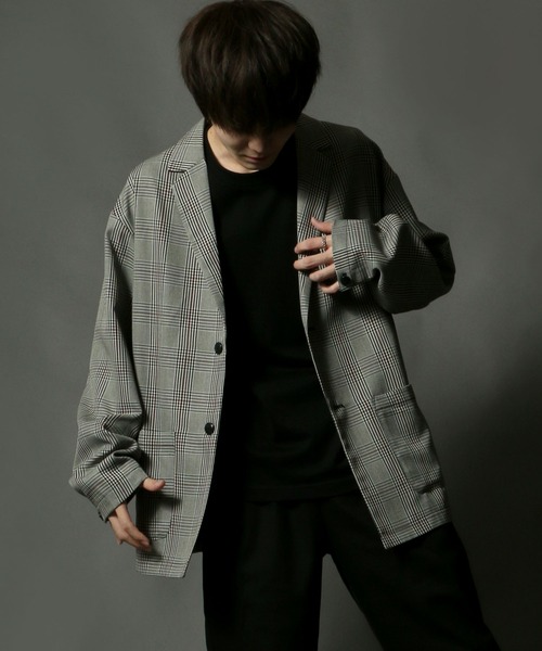 SITRY（シトリー）の「T/R 2B tailored collar jacket テーラードカラージャケット（テーラードジャケット・メンズ・ベージュ系その他/ブラック/ベージュ/グレー・M/L）」の2枚目の写真