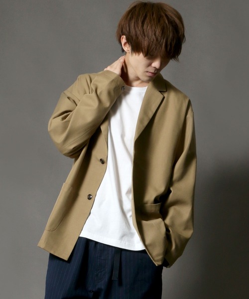 SITRY（シトリー）の「T/R 2B tailored collar jacket テーラードカラージャケット（テーラードジャケット・メンズ・ベージュ系その他/ブラック/ベージュ/グレー・M/L）」の14枚目の写真