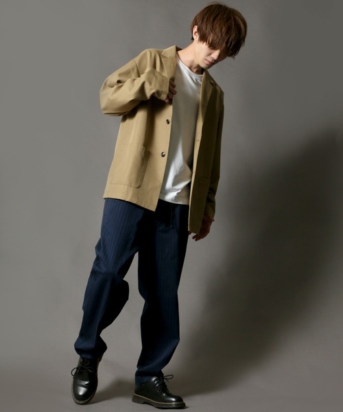 SITRY（シトリー）の「T/R 2B tailored collar jacket テーラードカラージャケット（テーラードジャケット・メンズ・ベージュ系その他/ブラック/ベージュ/グレー・M/L）」の17枚目の写真